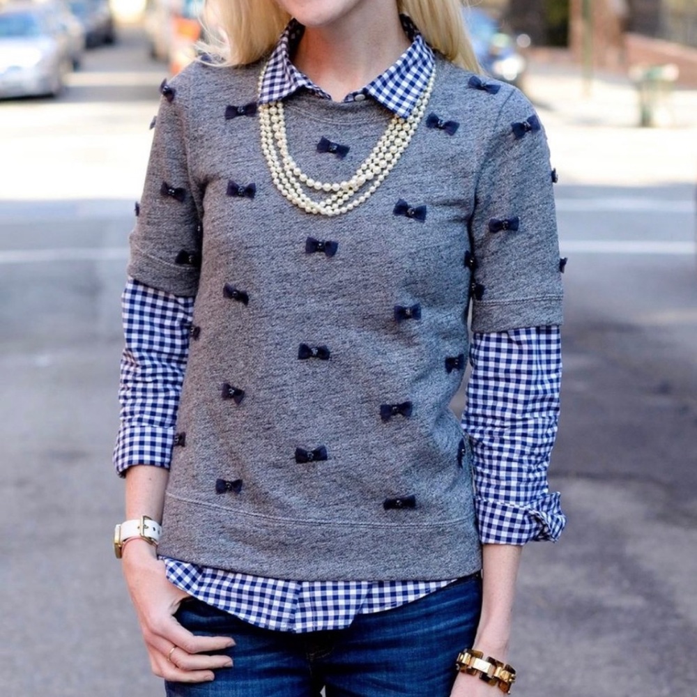 J Crew // Mini Bow Top